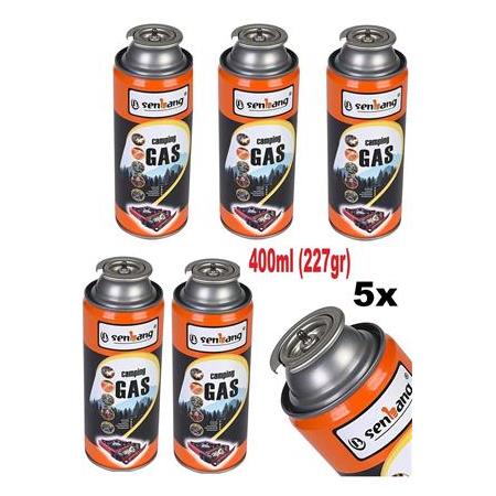 Kamp ocağı yedek tüp gazı Pürmüz torc Kafası için 5 adet kamp gaz tüpü çakmak gazı (400ml)